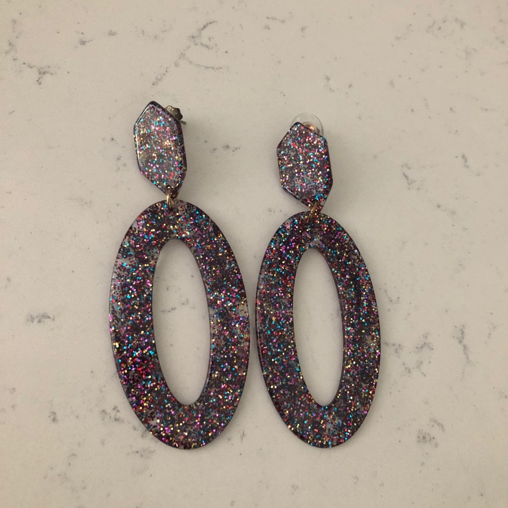 Acrylic Glitter Earrings
